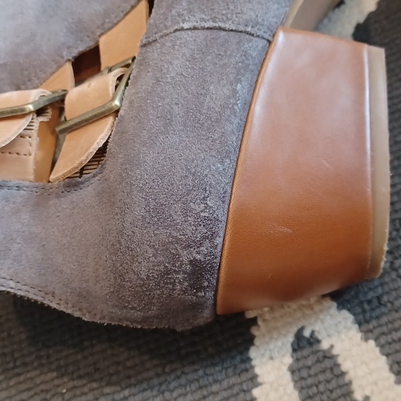 Korks by Kork-Ease Gabriella Gray & Tan Ankle Boots Women's 9.5 - Picture 10 of 15